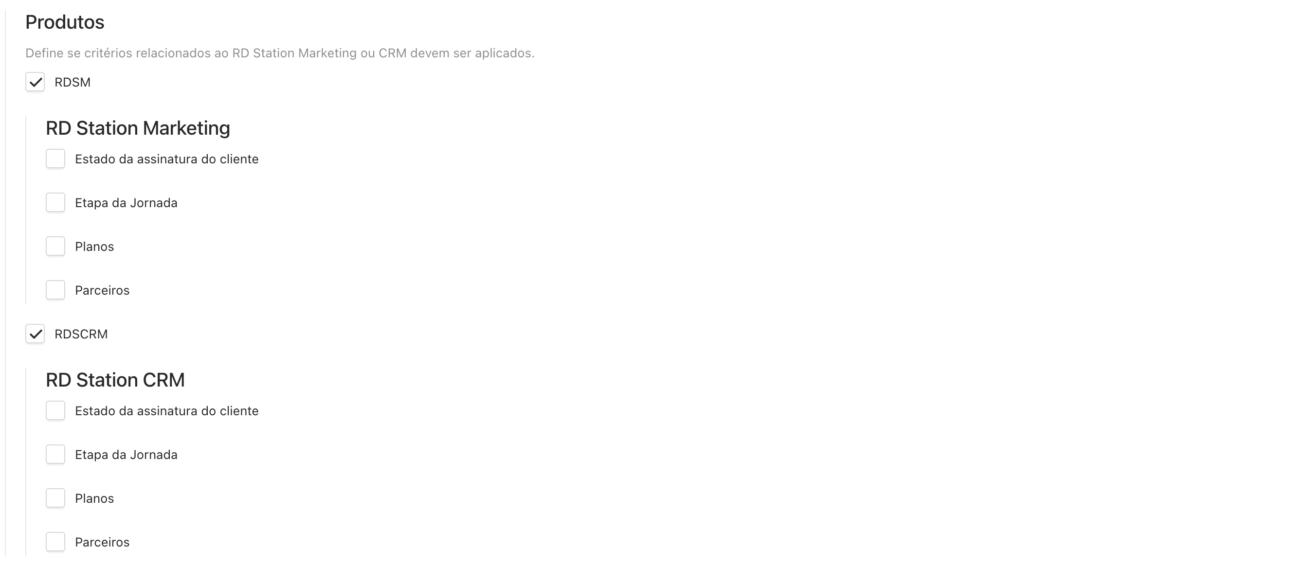 Público Alvo | Produtos